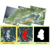 Detection by Classification of Buildings in Multispectral Satellite Imagery